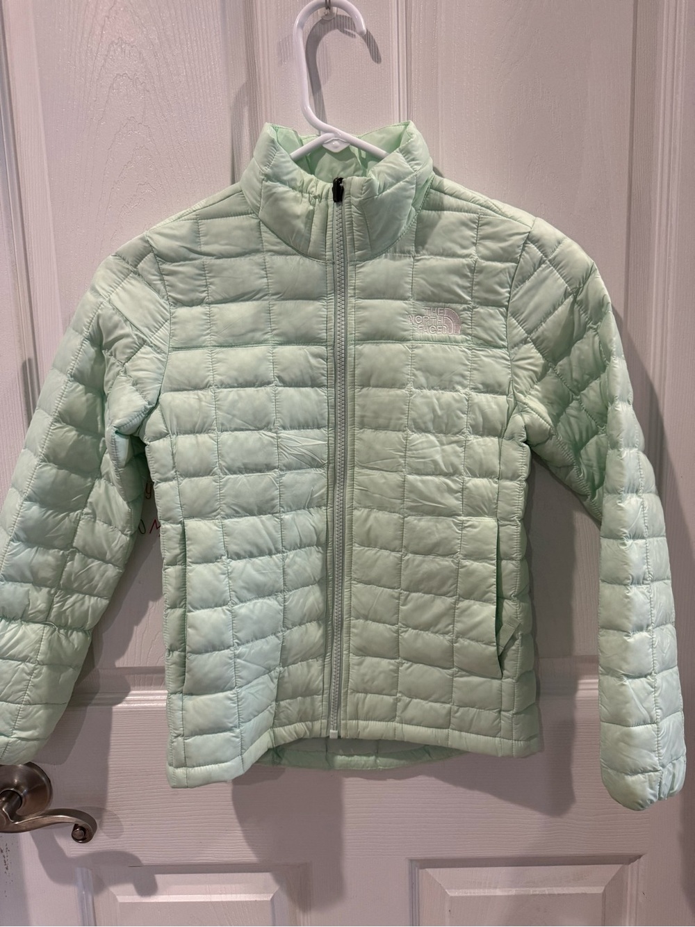 The North Face Girls' Mint Green Quilted Puffer Jacket